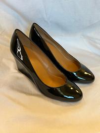 J Crew Wedge Patent Leather Pumps - Black (Size 7.5) 202//269